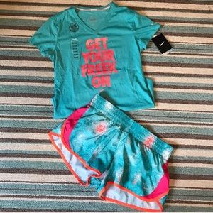 Nike dri-fit Cotton tee and short set